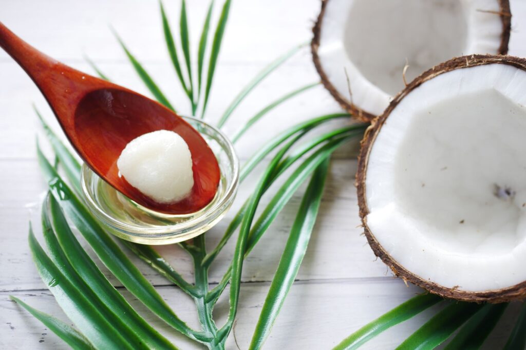 coconut in close up shot