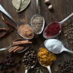 spoons with various spices